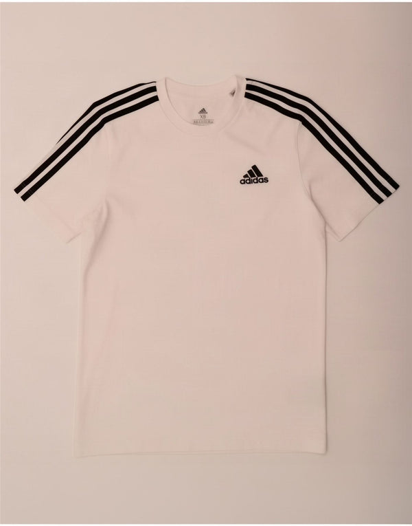 T-shirt Adidas da uomo Top XS in cotone bianco