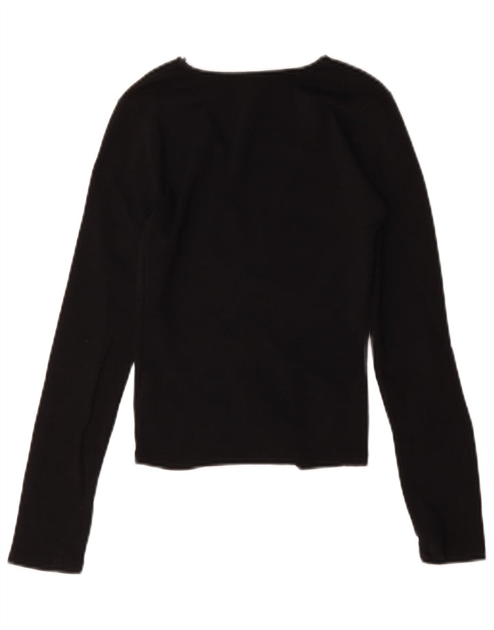 Maglione corto con scollo a V da donna Zara UK 8 piccolo nero