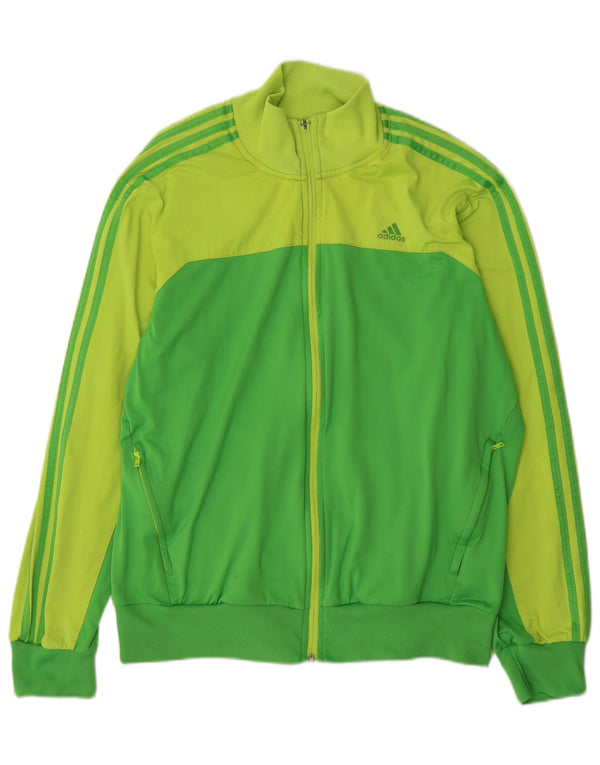 Giacca da uomo Adidas Climalite Top Jacket Large Green Colourblock