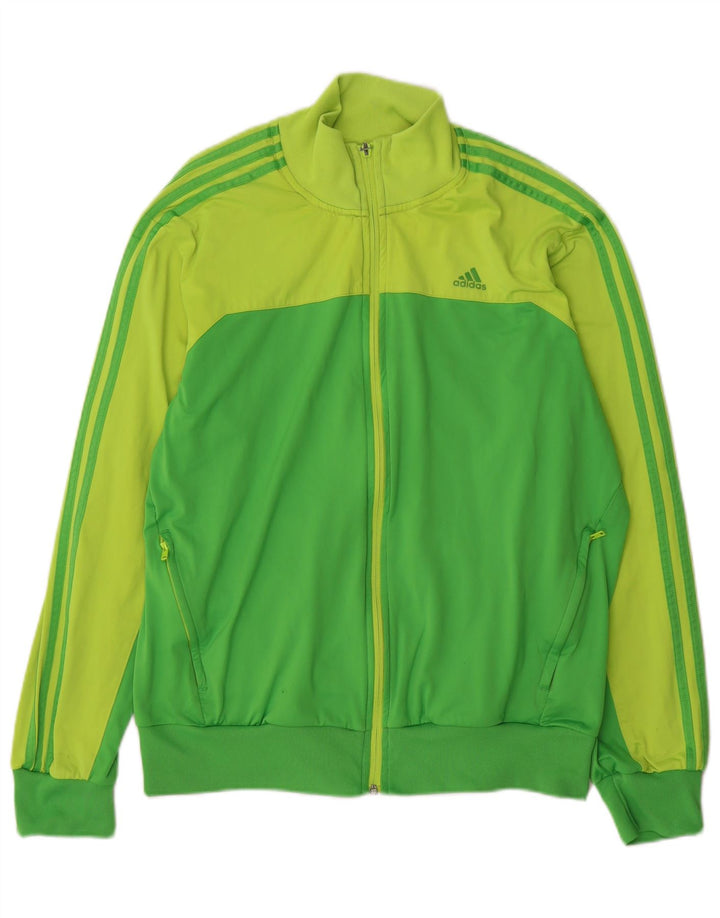 Giacca da uomo Adidas Climalite Top Jacket Large Green Colourblock