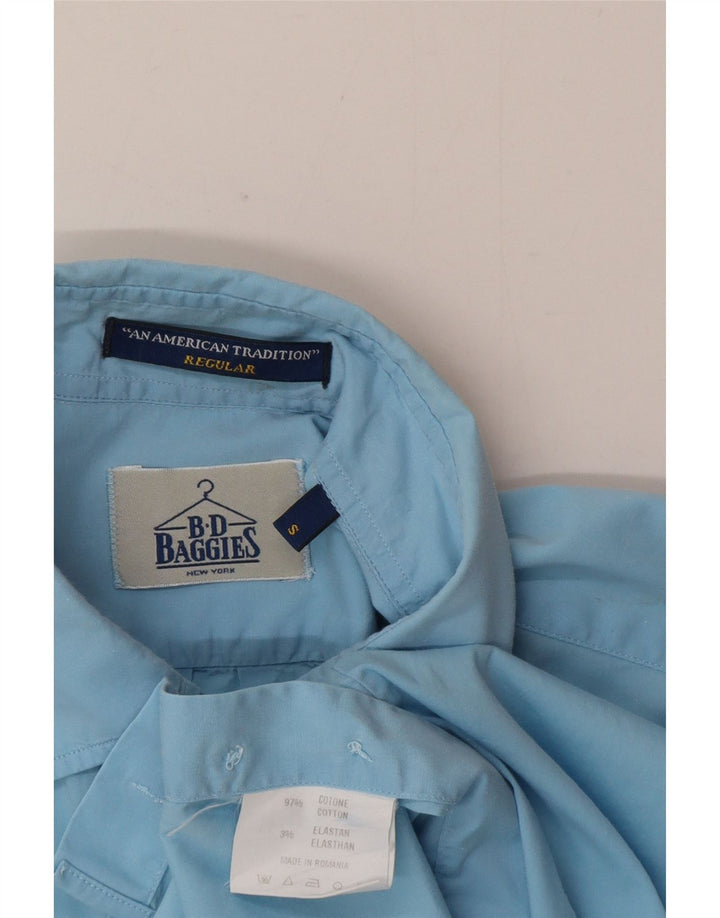 B.D. Camicia Baggies da uomo vestibilità regolare piccola in cotone blu