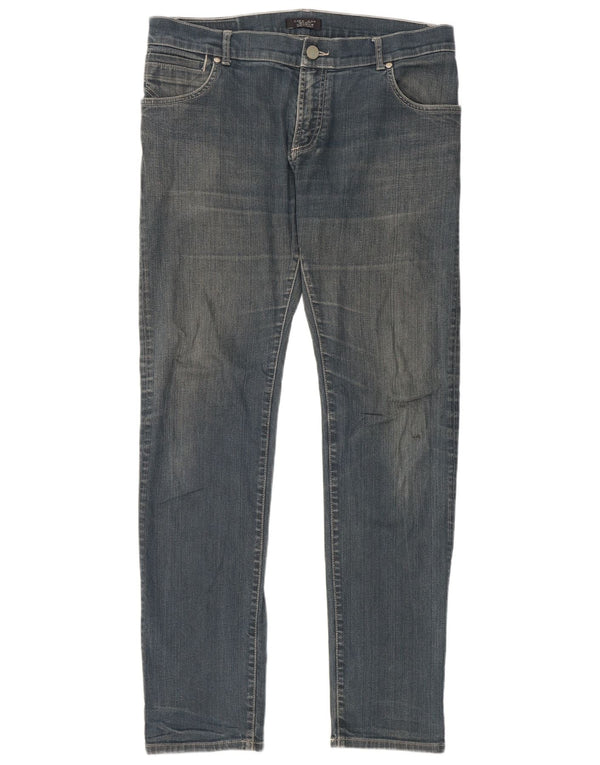 Jeans slim da uomo Zara EU 46 XL W36 L32 cotone blu