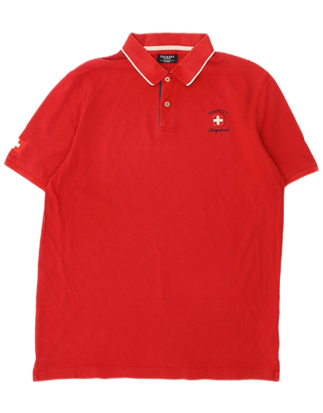 Polo da uomo Hackett XL in cotone rosso