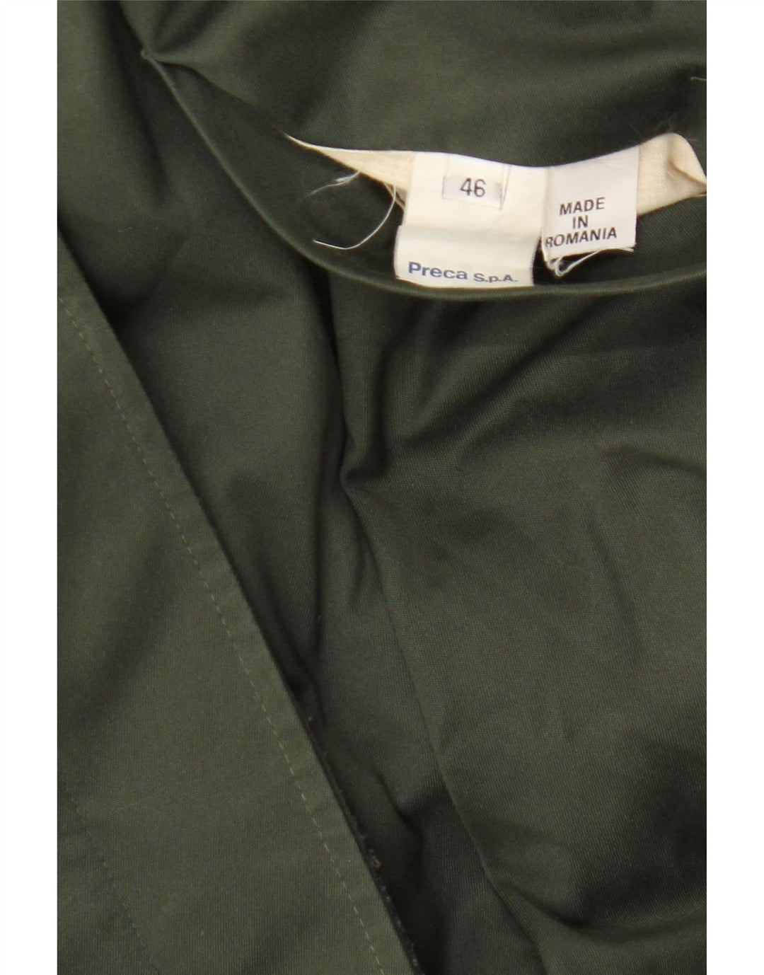 Trench reversibile da donna vintage IT 46 poliestere a quadri verdi grandi