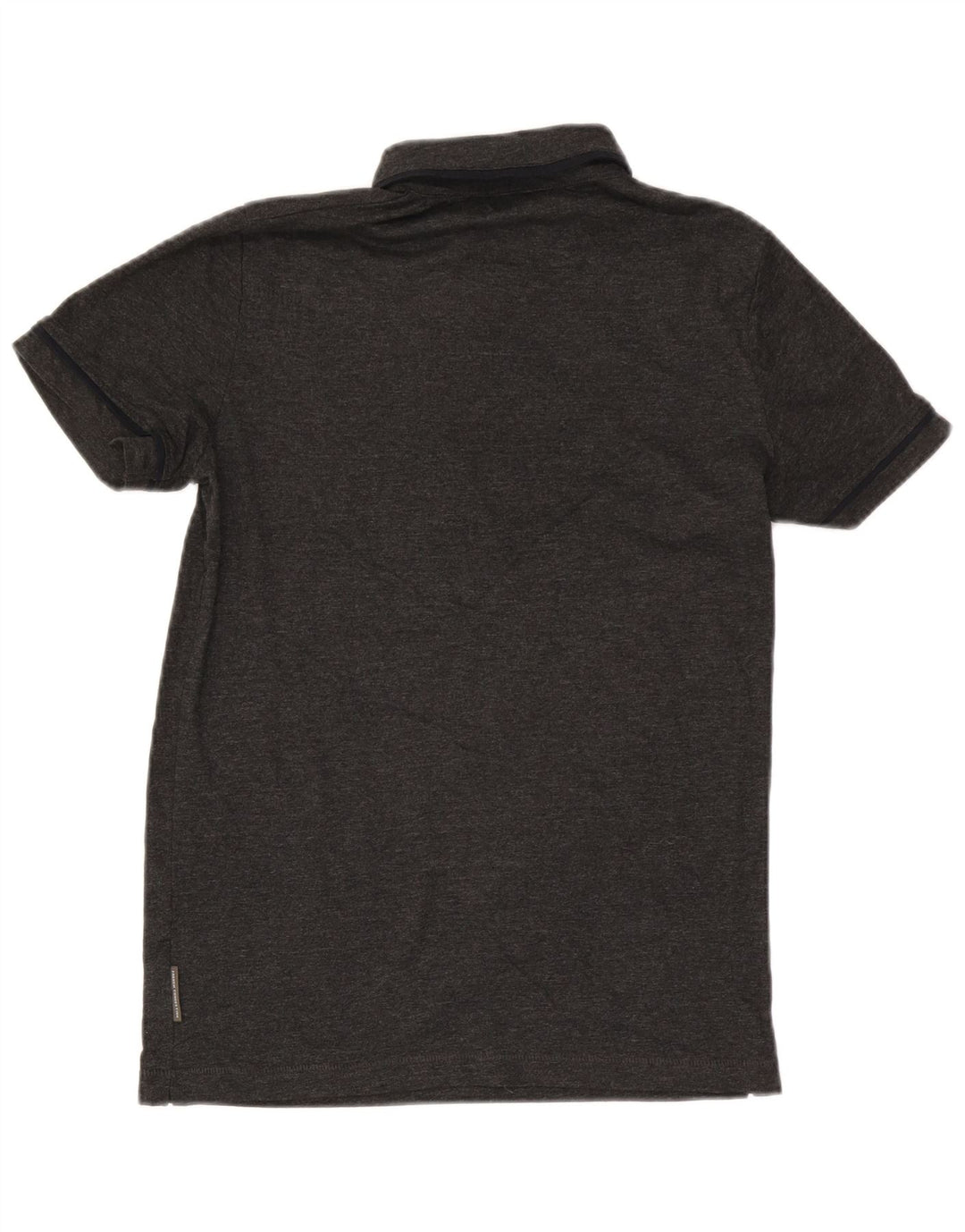 Polo da uomo French Connection piccola in cotone chiazzato grigio