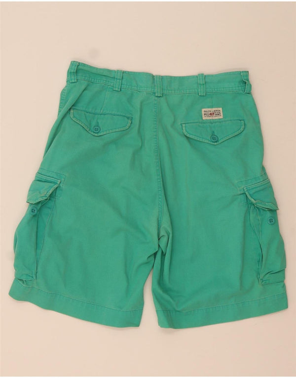 Pantaloncini cargo da uomo Polo Ralph Lauren W34 grandi cotone verde