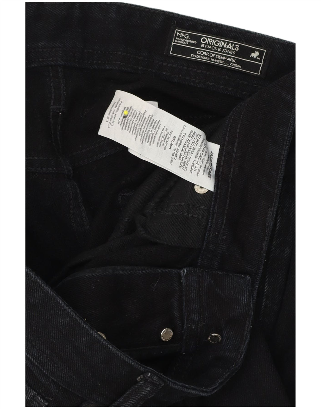 Jack & Jones Uomo Tim Slim Jeans W36 L32 Blu Navy Cotone