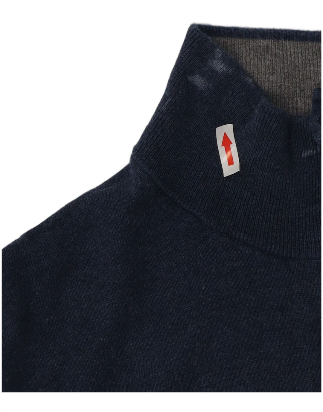 Gant Maglione da uomo con zip e collo 2XL in cotone blu navy
