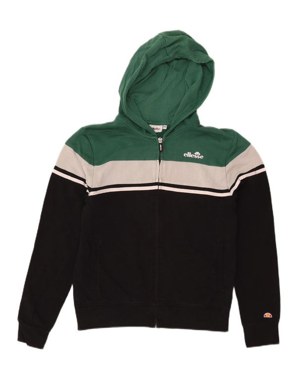 Maglione con cappuccio e zip per ragazzi Ellesse 13-14 anni color block nero