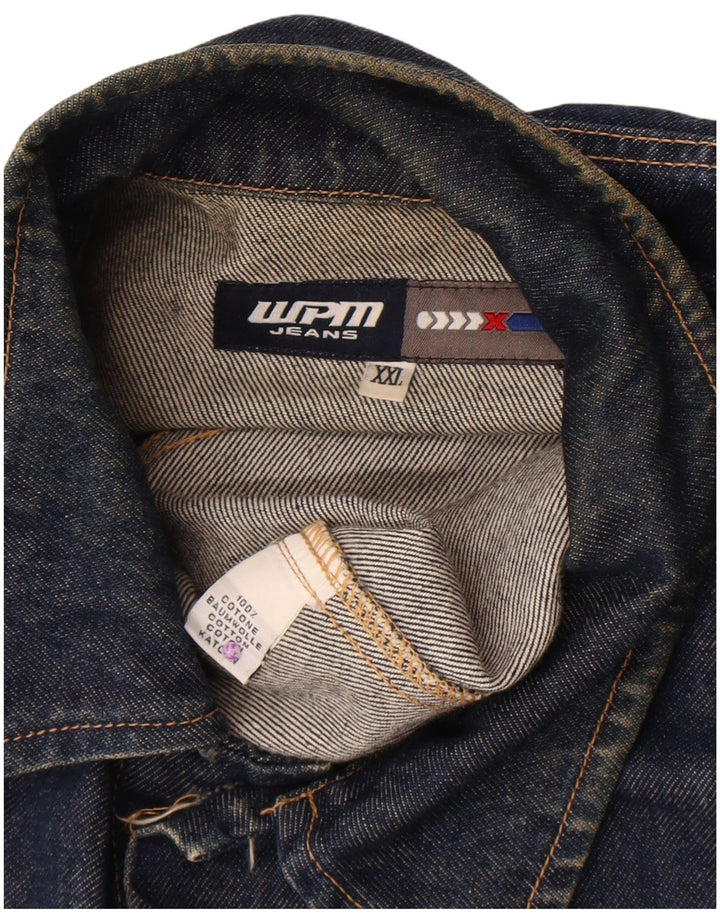 Giacca di jeans da uomo WPM UK 44 2XL Cotone blu navy