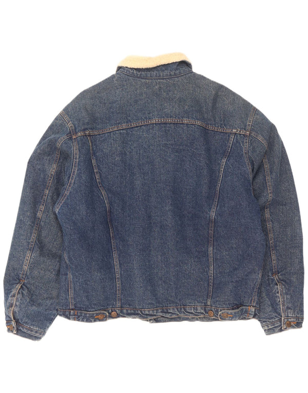 Americanino Giacca da uomo in denim Sherpa UK 42 XL Cotone blu
