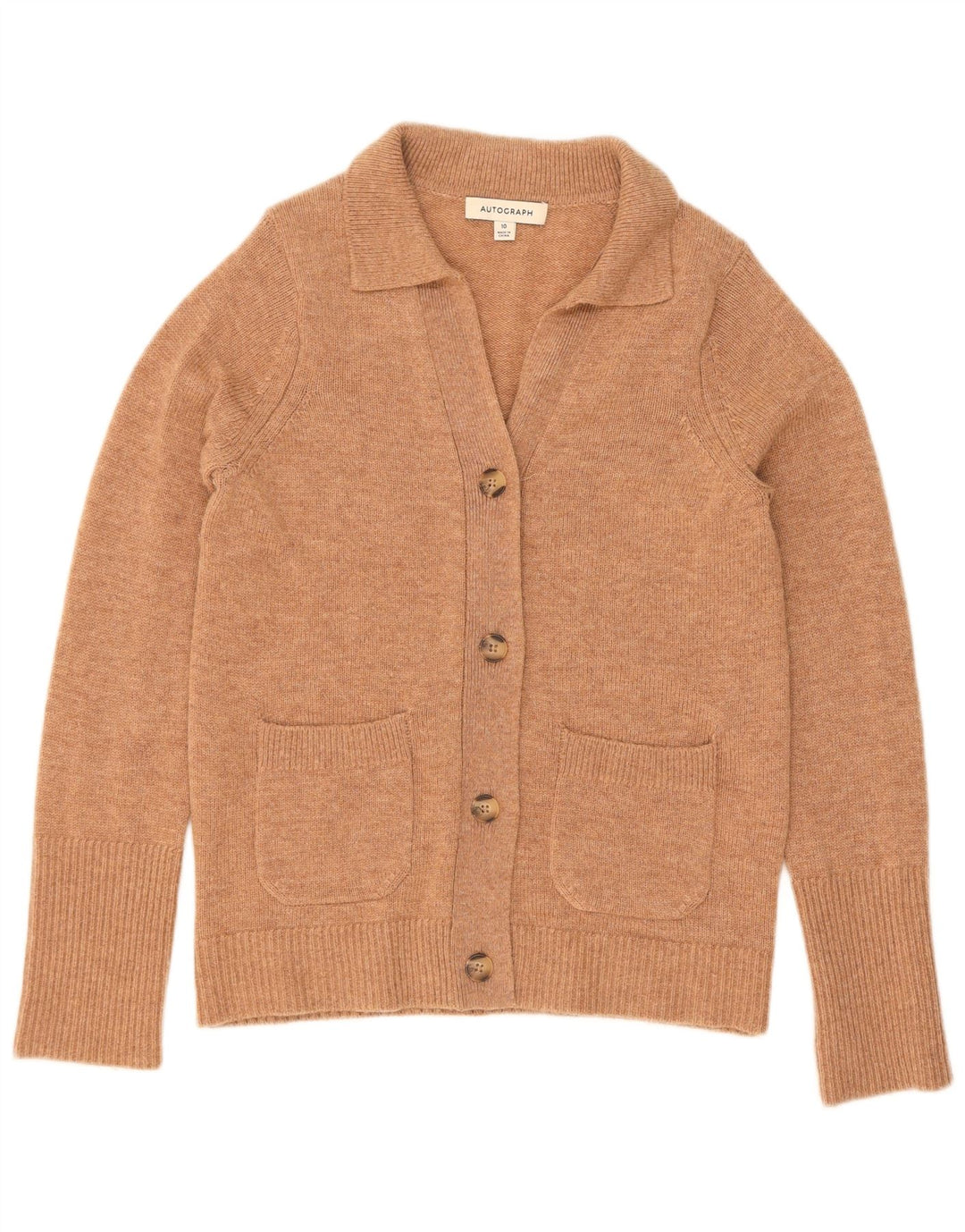 Maglione cardigan autografo da donna Marks & Spencer UK 10 piccolo Beige