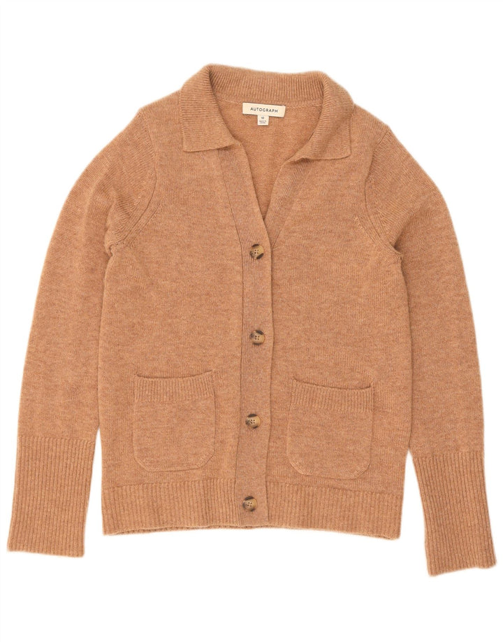 Maglione cardigan autografo da donna Marks & Spencer UK 10 piccolo Beige
