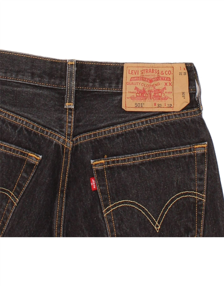 LEVI'S Pantaloncini di jeans 501 da uomo W32 cotone nero medio