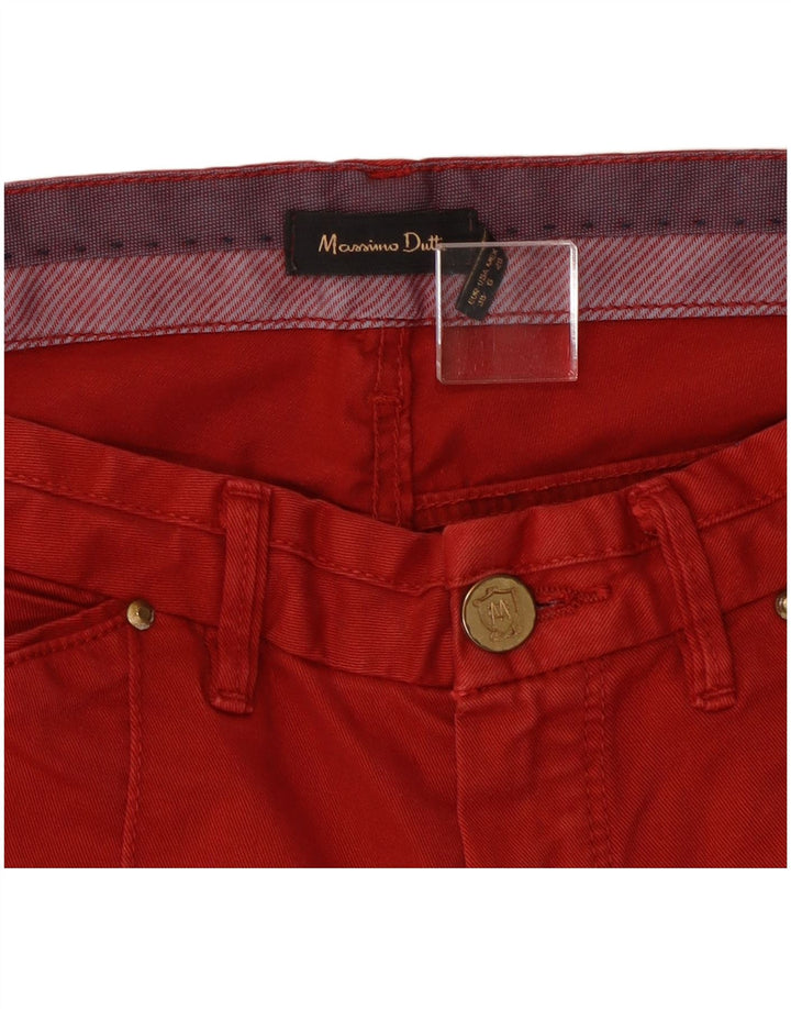 Jeans slim da donna Massimo Dutti EU 38 Small W28 L30 Rosso