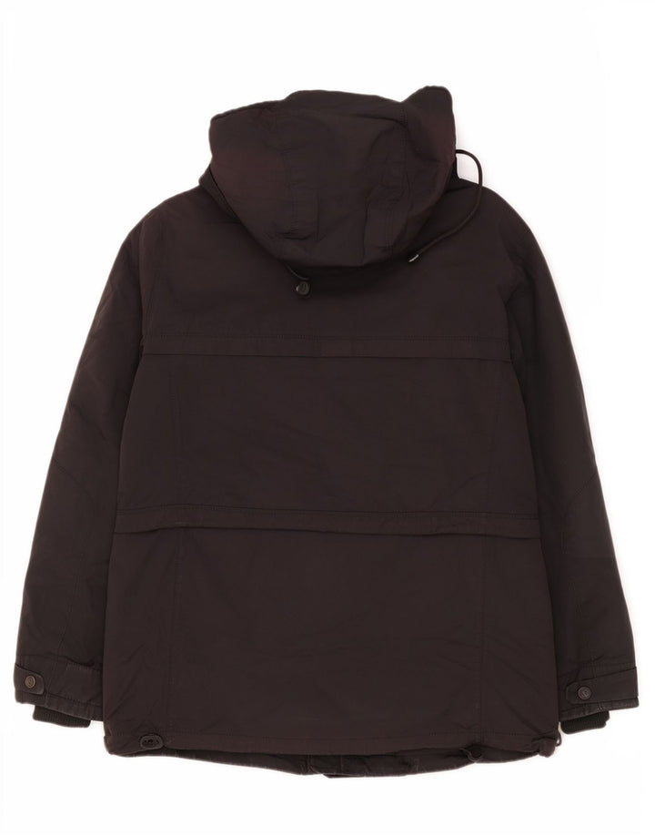 Giacca imbottita con cappuccio da uomo Zara UK 40 grande poliestere nero