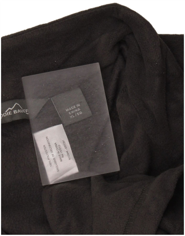 EDDIE BAUER Maglione in pile da uomo con zip e collo XL poliestere grigio