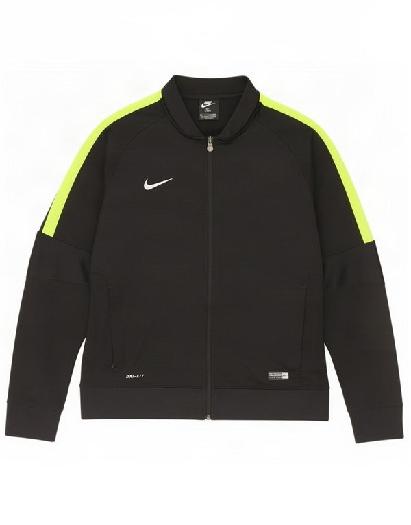 Giacca da tuta Nike Dri Fit da uomo XL in poliestere color block nero