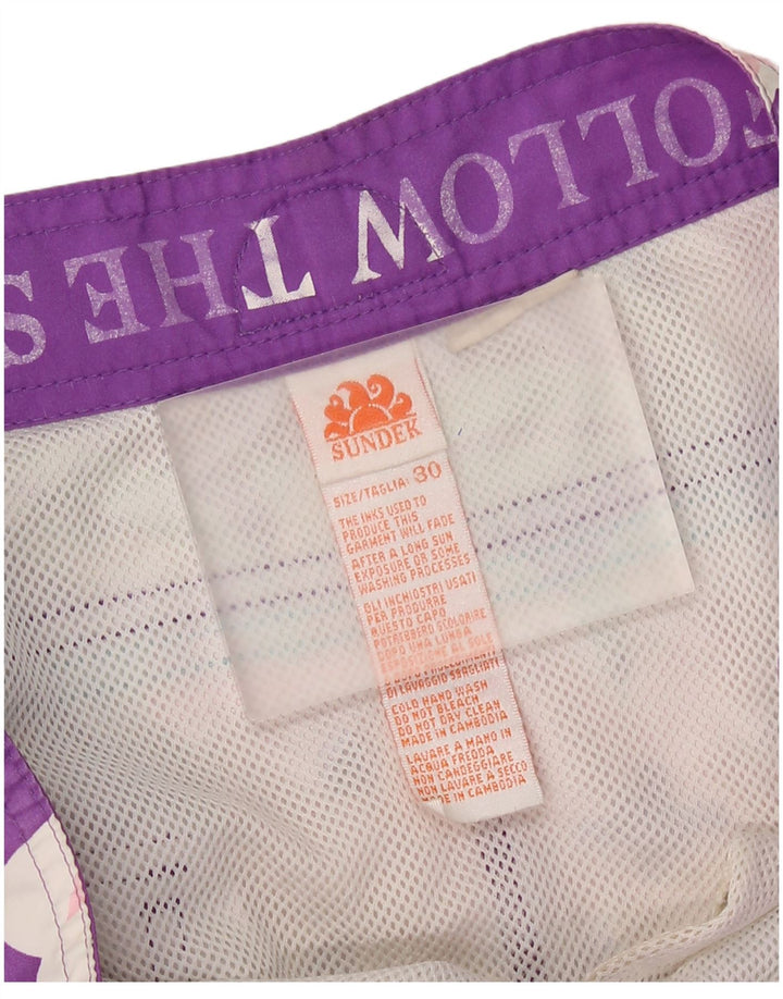 Pantaloncini da bagno da donna SUNDEK UK 14 Poliestere floreale viola medio