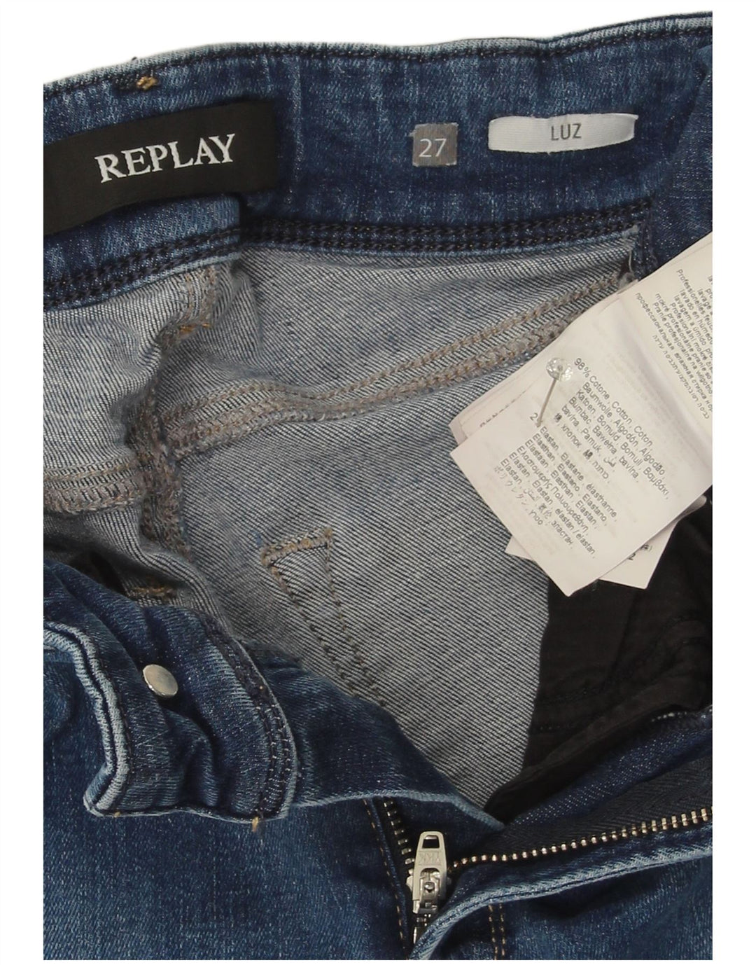 Replay Jeans Luz Bootcut da donna W27 L29 cotone blu