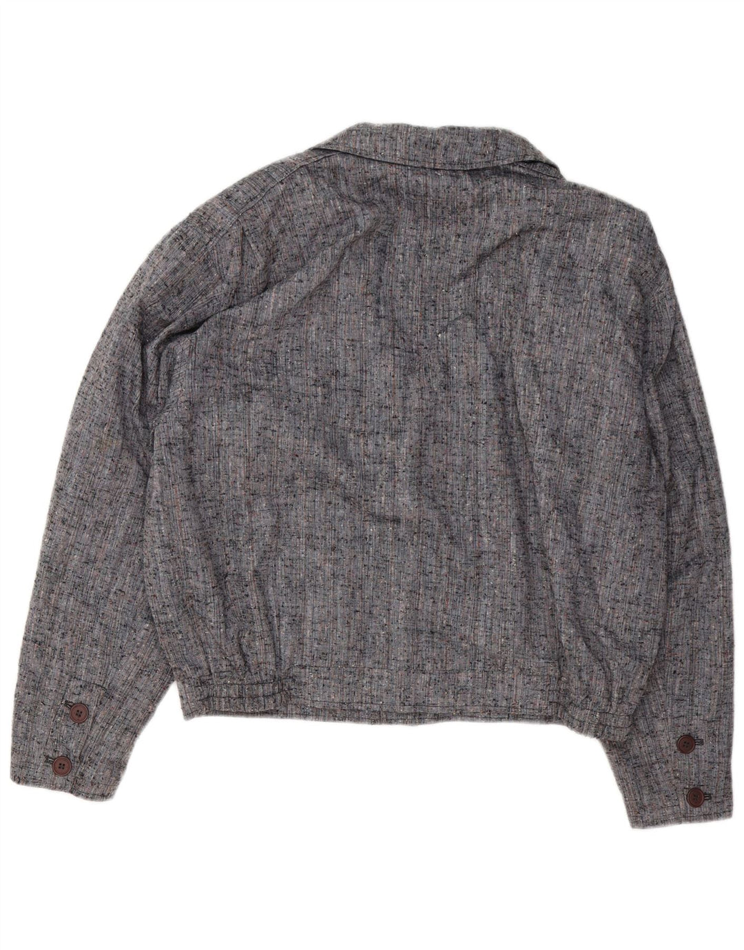 Giubbotto bomber oversize da donna VINTAGE IT 50 XL Poliestere chiazzato grigio