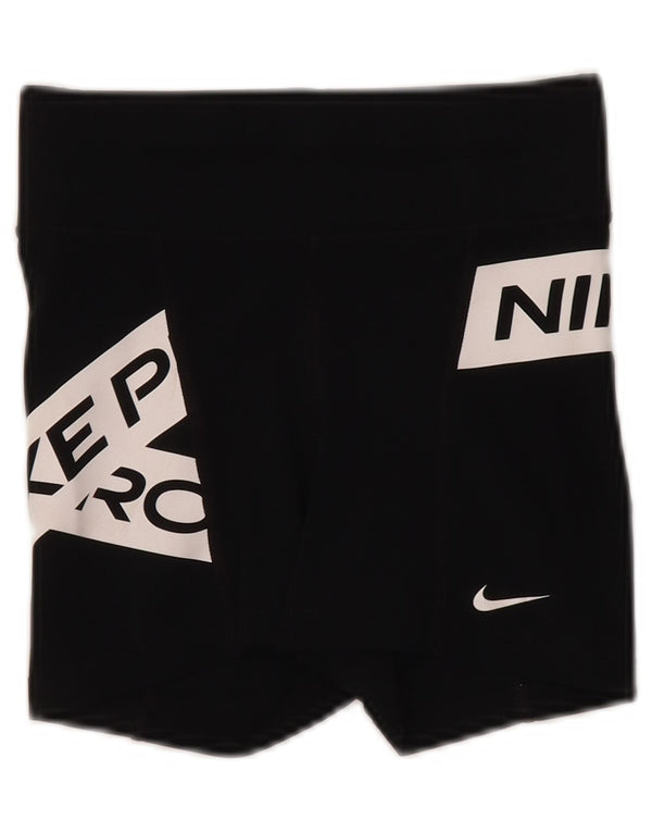 Pantaloncini sportivi Nike Dri Fit Graphic da donna UK 4 XS Black Colourblock
