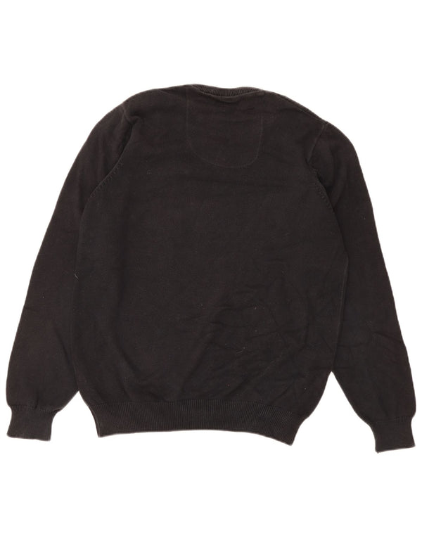 Maglione da uomo Marks & Spencer vestibilità regolare con scollo a V piccolo cotone nero