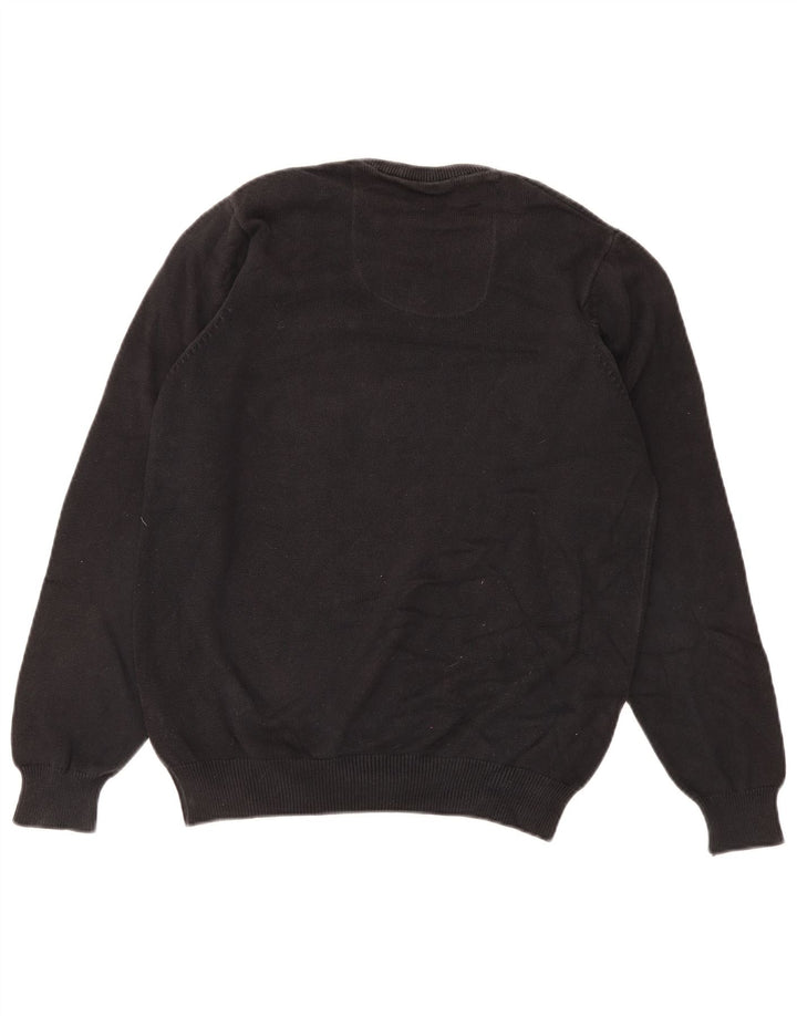 Maglione da uomo Marks & Spencer vestibilità regolare con scollo a V piccolo cotone nero