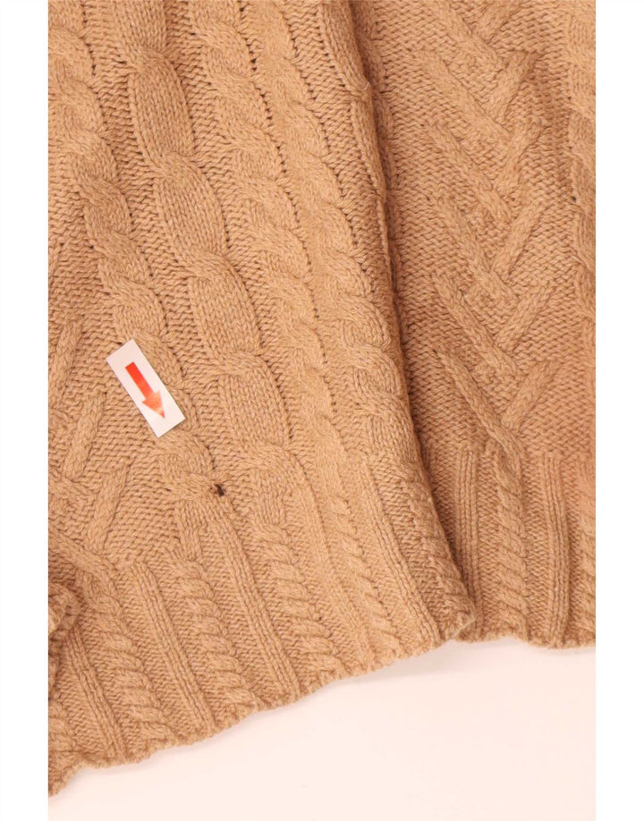Maglione maglione a collo alto da donna Marks & Spencer UK 14 Beige medio