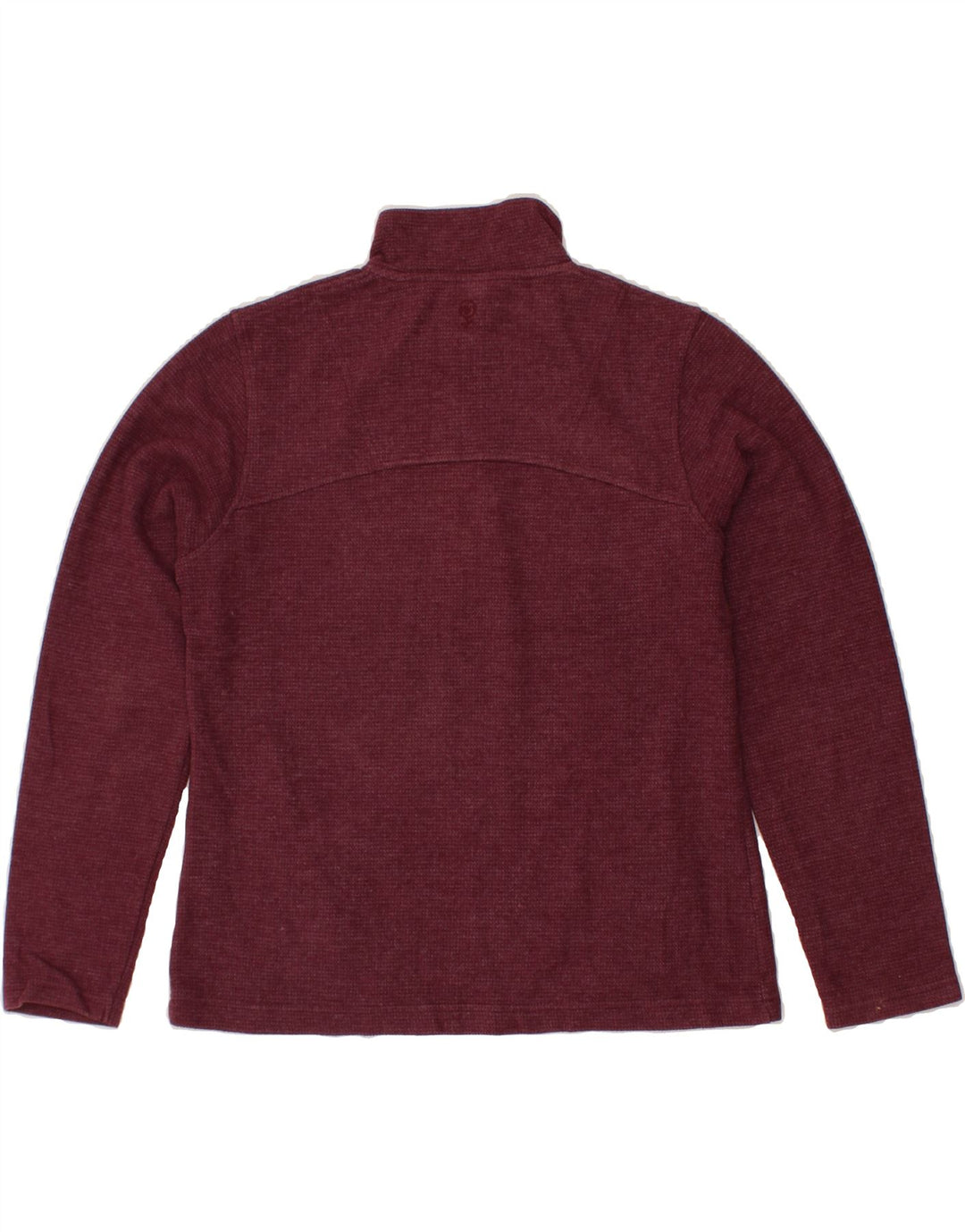 FAT FACE Womens Zip Neck Sweatshirt Jumper UK 12 Medium  Maroon Cotton Vintage Fat Face and Second-Hand Fat Face from Messina Hembry 