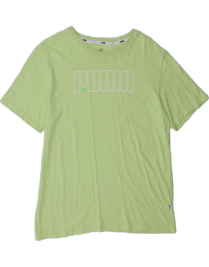 PUMA Mens Graphic T-Shirt Top Medium Green Vintage Puma and Second-Hand Puma from Messina Hembry 