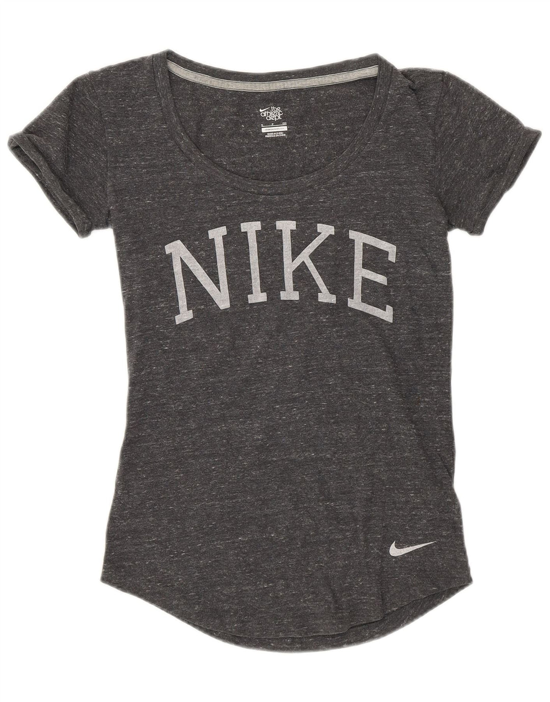 T-shirt grafica da donna NIKE Top UK 10 Small Grey Flecked