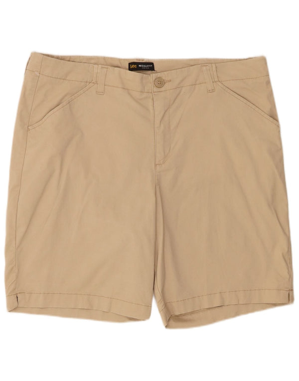 Pantaloncini casual Lee da donna a vita media con vestibilità regolare US 18 2XL W38 Cotone beige