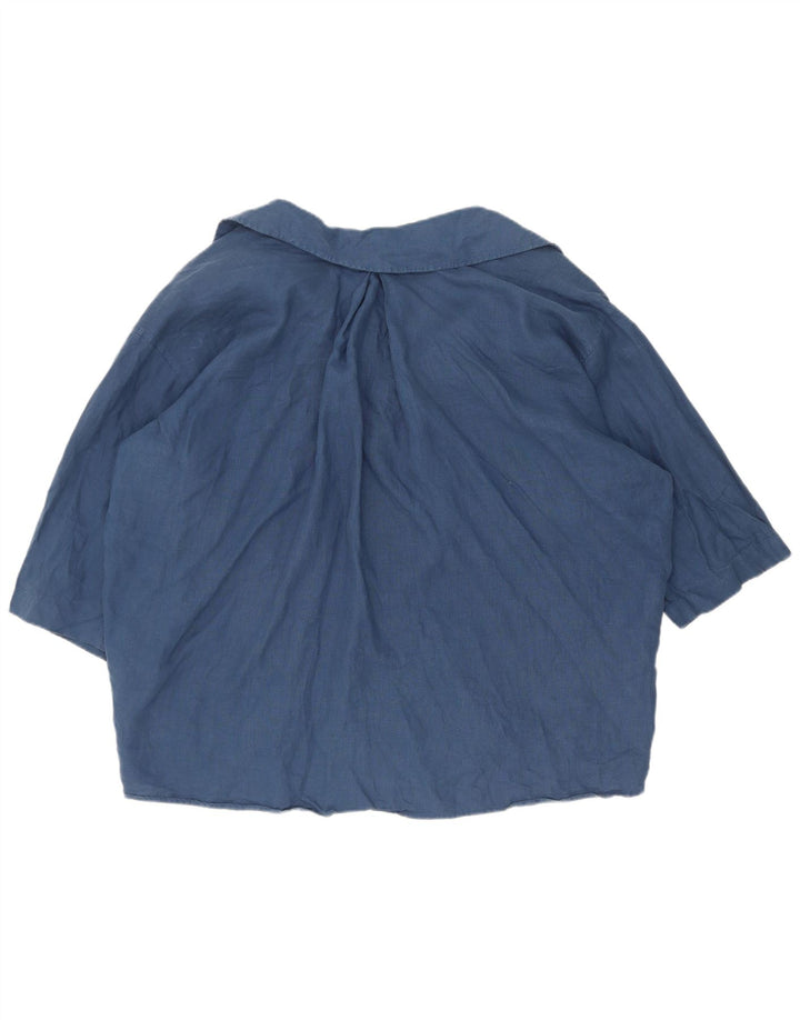 Camicetta oversize a maniche corte da donna Zara UK 14 blu navy medio