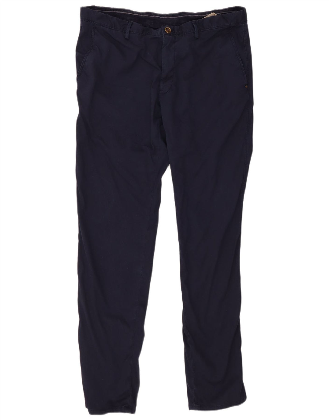 MASSIMO DUTTI Pantaloni chino slim da uomo EU 46 XL W36 L32 Cotone blu navy