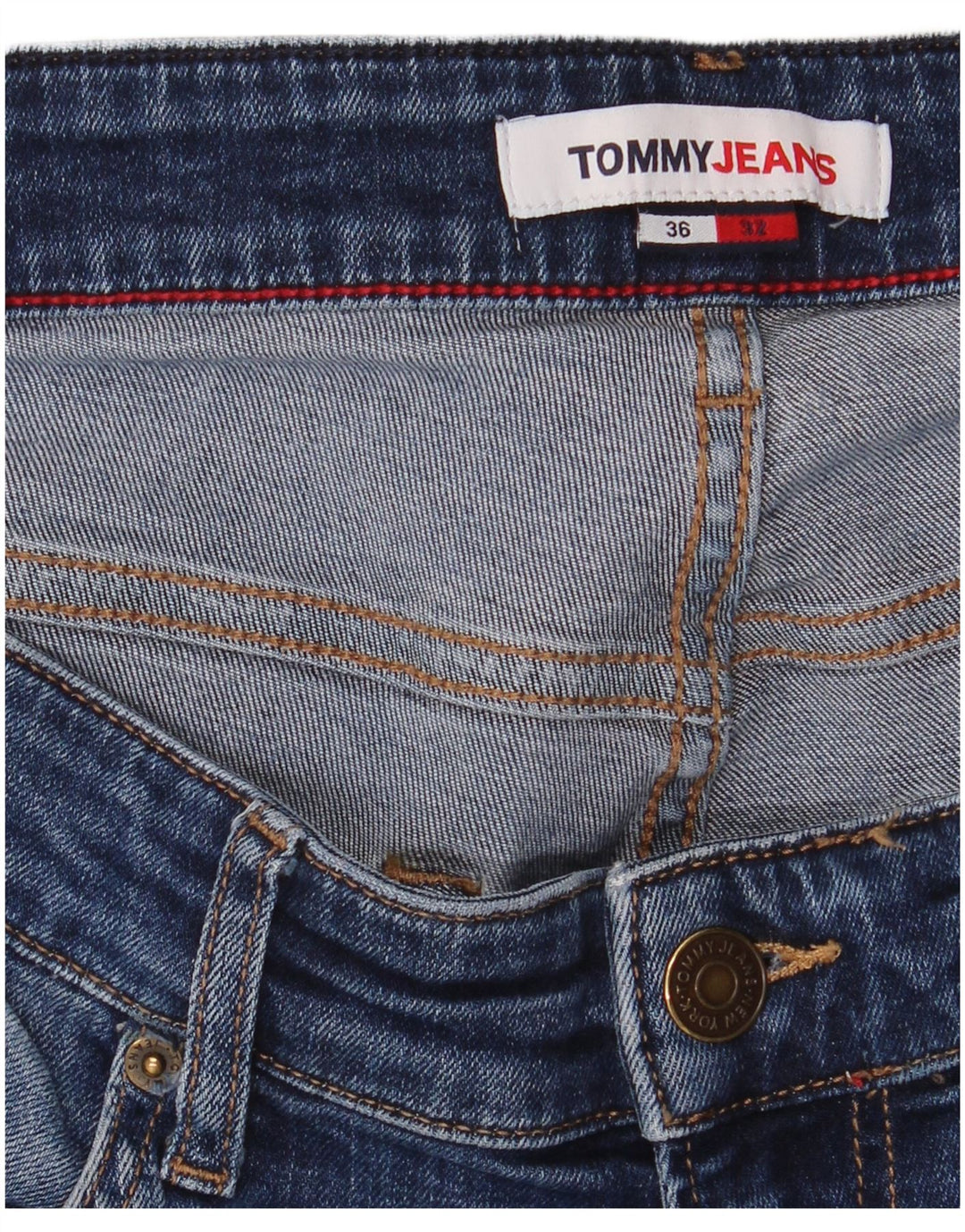 Jeans slim da uomo Tommy Hilfiger W36 L32 Blu