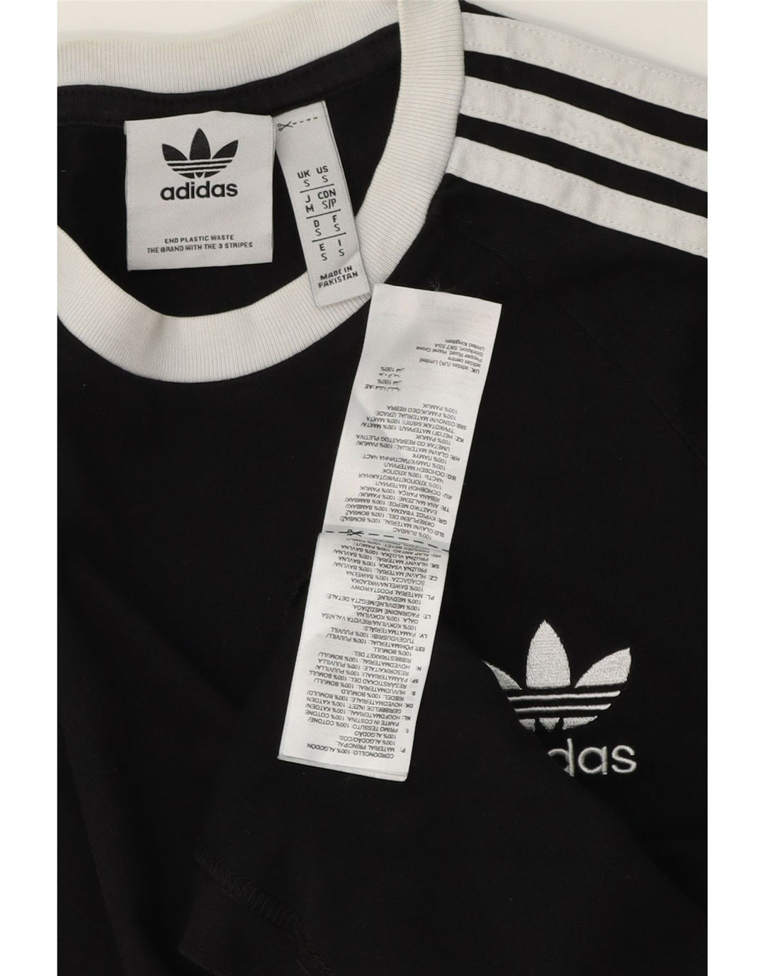 T-shirt Adidas da uomo Top Small in cotone nero
