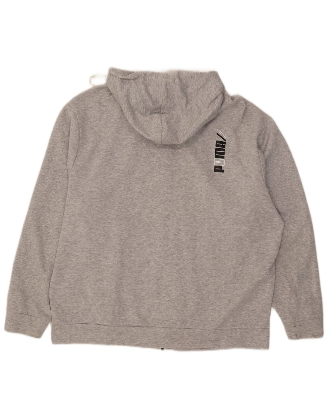 Felpa con cappuccio e zip da uomo Puma XL in cotone grigio