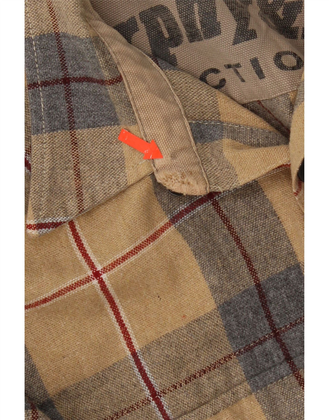 Camicia da uomo in flanella Murphy & Nye piccola in acrilico scozzese beige