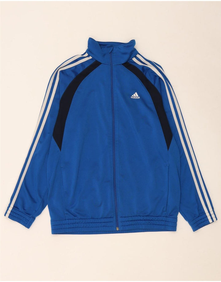 Giacca da tuta ADIDAS da ragazzo 15-16 anni in poliestere color block blu
