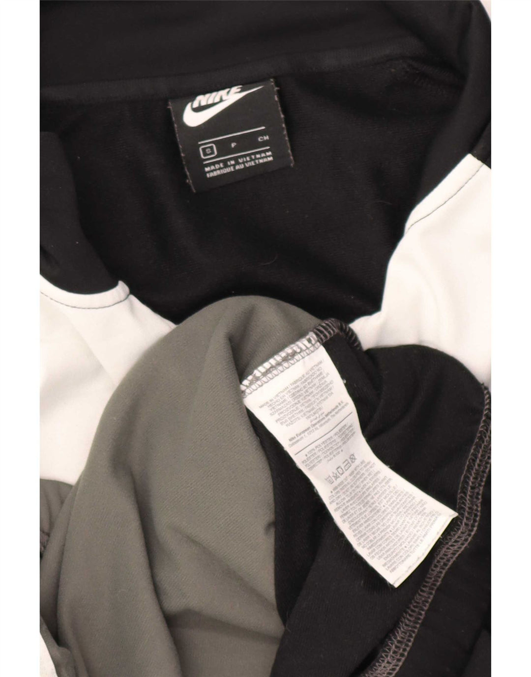 Giacca superiore della tuta da uomo Nike Small nera in poliestere color block