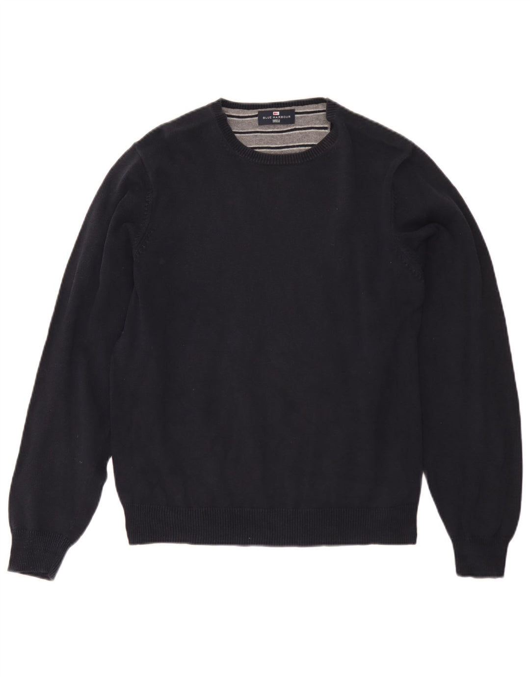 Maglione maglione girocollo da uomo Marks & Spencer blu Harbour blu navy medio