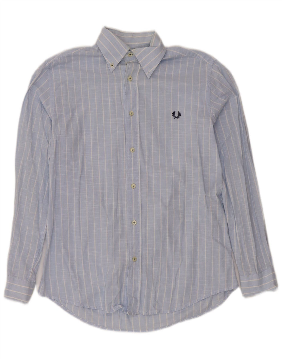 FRED PERRY Camicia Uomo Piccola in Cotone Rigato Blu