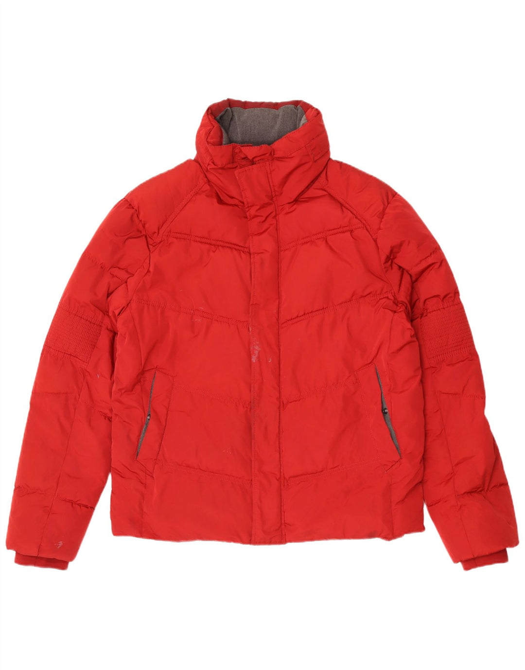 Giacca imbottita con cappuccio da uomo Zara UK 44 2XL poliestere rosso