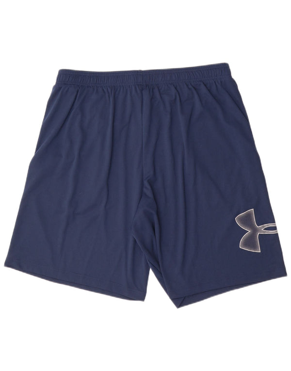Pantaloncini sportivi grafici da uomo UNDER ARMOR XL poliestere blu navy