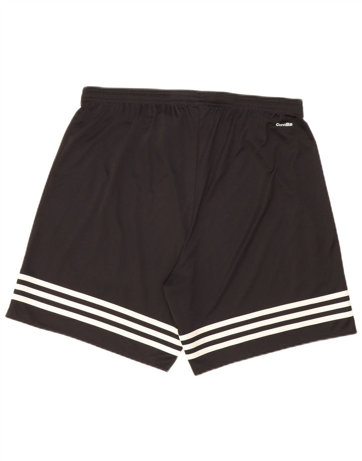 Pantaloncini sportivi Adidas Climalite da uomo grandi in poliestere nero