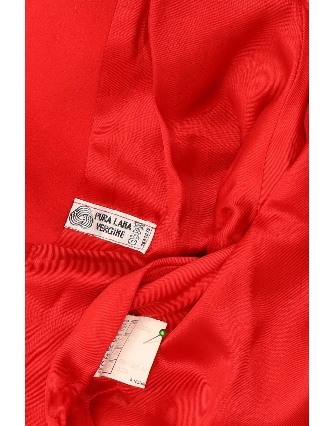Soprabito oversize da donna vintage IT 44 rosso medio in lana