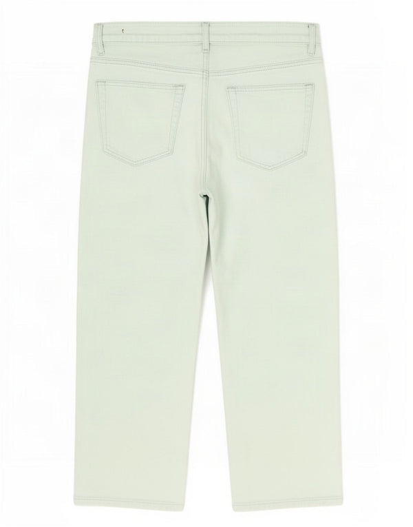 Marks & Spencer Womens Crop Straight Jeans UK 12 Medium W30 L24 Turquoise