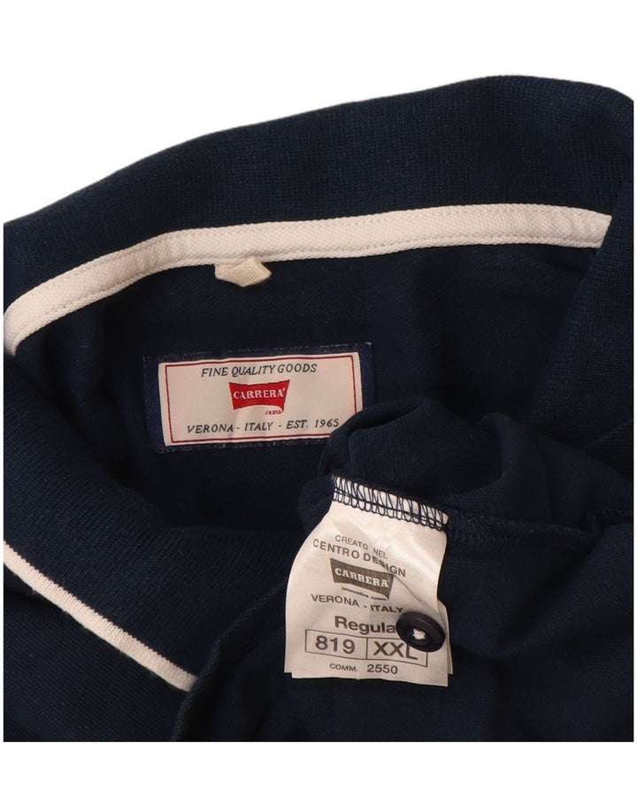 Polo regolare da uomo Carrera VERONA 2XL cotone blu navy
