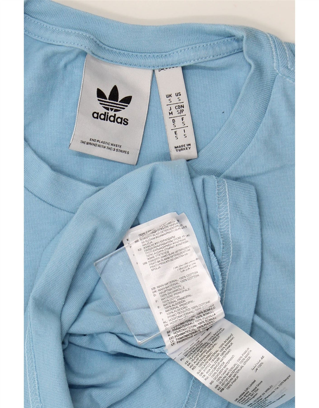 T-shirt grafica da uomo ADIDAS Top piccola in cotone blu